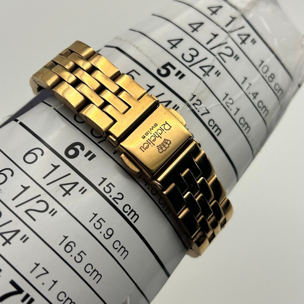 Richelieu Swiss Rose-gold White Dial St. Steel Quartz Watch Working New Battery - Picture 8 of 8
